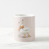 Orange Scarf Duck Kaffeetasse (Mittel)