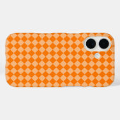 Orange Schachbrett Diamond Pattern Case-Mate iPhone Hülle (Rückseite (Horizontal))