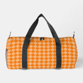 Orange Schachbrett Diamond Pattern Duffle Bag (Rückseite)
