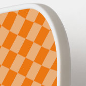 Orange Schachbrett Diamond Pattern Pickleball Schläger (Linke Seite)