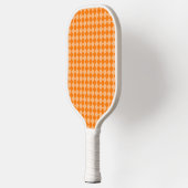 Orange Schachbrett Diamond Pattern Pickleball Schläger (Links)