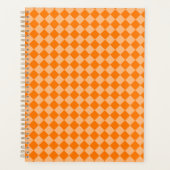 Orange Schachbrett Diamond Pattern Planer (Vorderseite)