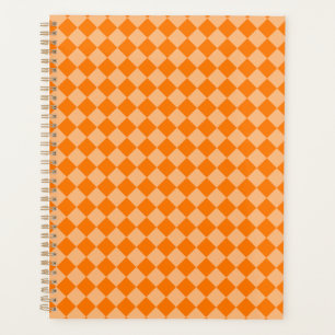 Orange Schachbrett Diamond Pattern Planer