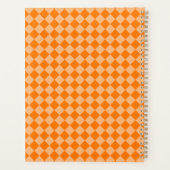 Orange Schachbrett Diamond Pattern Planer (Rückseite)