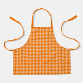 Orange Schachbrett Diamond Pattern Schürze (Vorderseite)