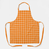 Orange Schachbrett Diamond Pattern Schürze (Vorderseite)