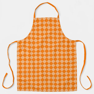 Orange Schachbrett Diamond Pattern Schürze