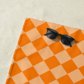 Orange Schachbrett Diamond Pattern Strandtuch (Beispiel)