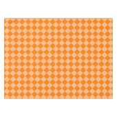 Orange Schachbrett Diamond Pattern Tischdecke (Vorderseite (Horizontal))