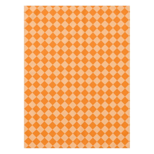 Orange Schachbrett Diamond Pattern Tischdecke (Vorderseite)