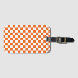 Orange Schachbrett Gepäckanhänger