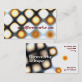 Orange Schachbrett-Visitenkarte Visitenkarte (Vorne/Hinten)