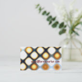 Orange Schachbrett-Visitenkarte Visitenkarte (Stehend Vorderseite)