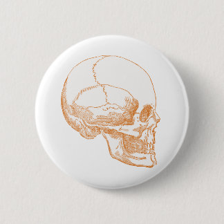 orange Schädel Button