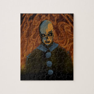 Orange Schädel Puzzle