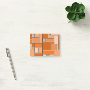 Orange-Schattierungen Post-it Klebezettel