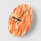 Orange-Schattierungen Runde Wanduhr (Winkel)