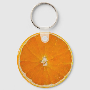 Orange Scheibe-Aquarell - Schlüsselkette Schlüsselanhänger