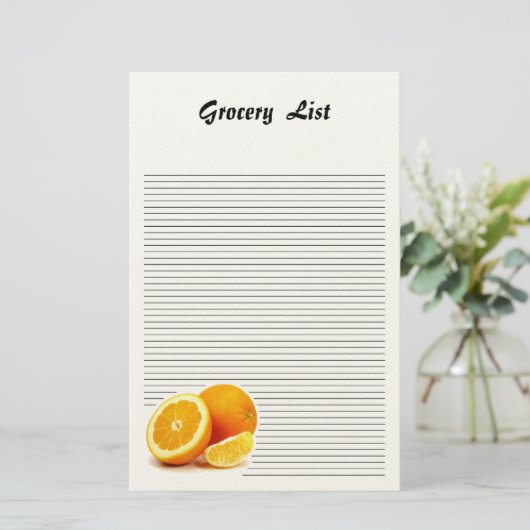 Orange Scheibe gezeichnetes Briefpapier (Stehend Vorderseite)