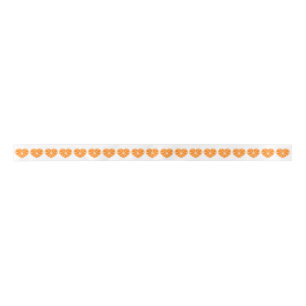 Orange Scheibe-Herzen Satinband