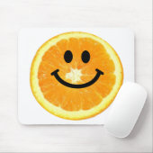 Orange Scheibe Mousepad (Mit Mouse)