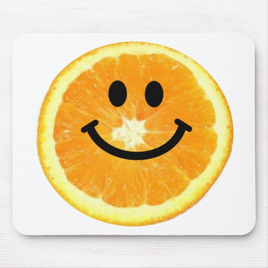 Orange Scheibe Mousepad (Vorne)