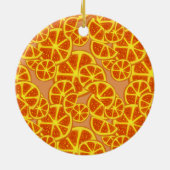 Orange Scheibe-Muster Keramikornament (Hinten)