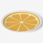 Orange Scheibe-Papier-Teller 9" Pappteller (Schrägansicht)