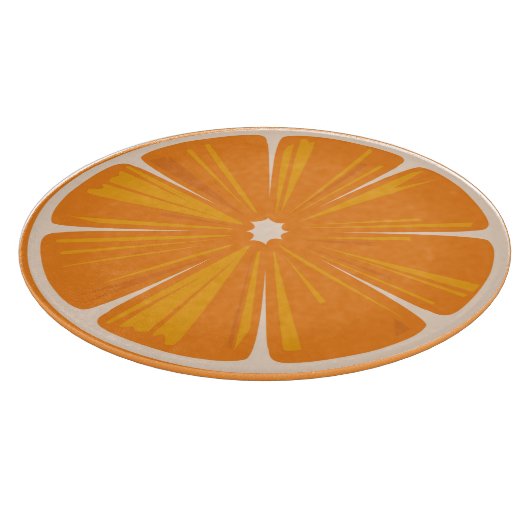 Orange Scheibe-rundes Schneidebrett (Ecke)