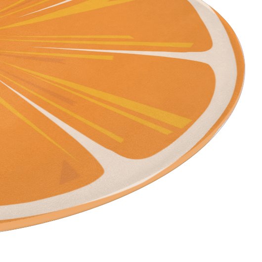 Orange Scheibe-rundes Schneidebrett (Ecke)