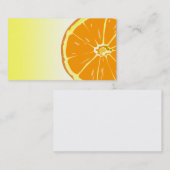 Orange Scheibe-Visitenkarteschablone Visitenkarte (Vorne/Hinten)