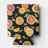 Orange-Scheiben 2 #pattern #trendy #style Dosenkühler (Rückseite)