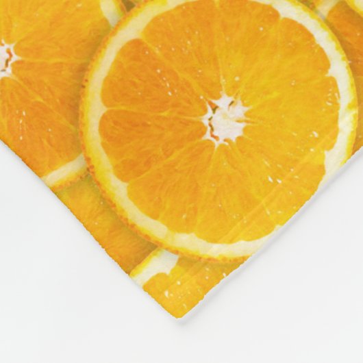 Orange Scheiben Fleecedecke (Ecke)