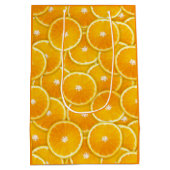 Orange Scheiben Mittlere Geschenktüte (Rückseite)