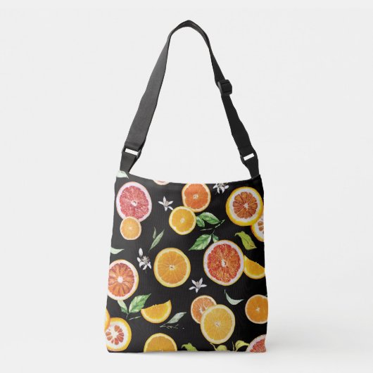 Orange-Scheiben #pattern #trendy #style Tragetaschen Mit Langen Trägern (Vorderseite)