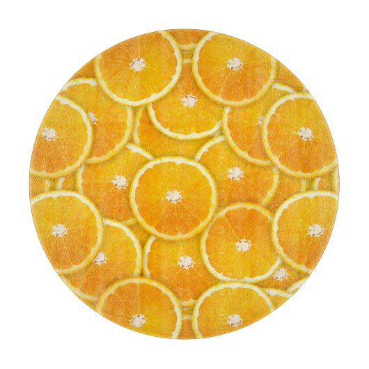 Orange Scheiben Schneidebrett (Vorderseite)