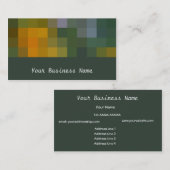 Orange, Schiefer, Abstrakte schwarze Visitenkarte (Vorne/Hinten)