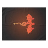 Orange Schlangen-Drache Tischdecke (Vorderseite (Horizontal))