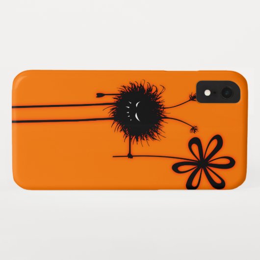 Orange schlechter Blumen-Wanzen-Charakter Case-Mate iPhone Hülle (Rückseite (Horizontal))