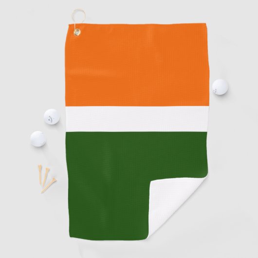 Orange Schlichte Farbblockgestaltung Golfhandtuch (Insitu)