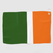 Orange Schlichte Farbblockgestaltung Golfhandtuch (Horizontal)