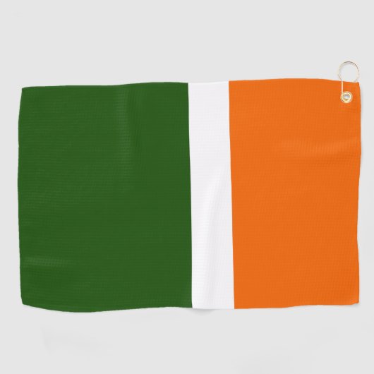 Orange Schlichte Farbblockgestaltung Golfhandtuch (Horizontal)