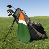 Orange Schlichte Farbblockgestaltung Golfhandtuch (Gras)