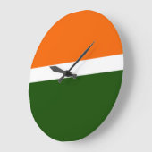 Orange Schlichte Farbblockgestaltung Große Wanduhr (Winkel)