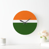 Orange Schlichte Farbblockgestaltung Große Wanduhr (Zuhause)
