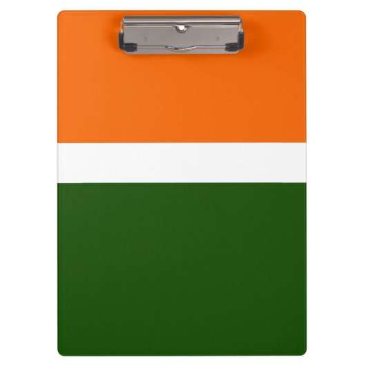Orange Schlichte Farbblockgestaltung Klemmbrett (Vorderseite)