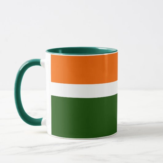 Orange Schlichte Farbblockgestaltung Tasse (Links)