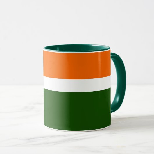 Orange Schlichte Farbblockgestaltung Tasse (VorderseiteRechts)