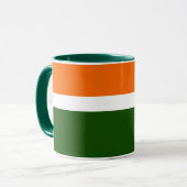 Orange Schlichte Farbblockgestaltung Tasse (Vorderseite Links)