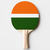Orange Schlichte Farbblockgestaltung Tischtennis Schläger (Rückseite)